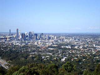 View from Mount Coot-tha on Brisbane Australia