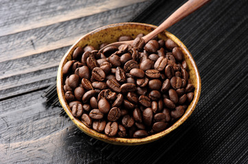 closeup coffee beans
