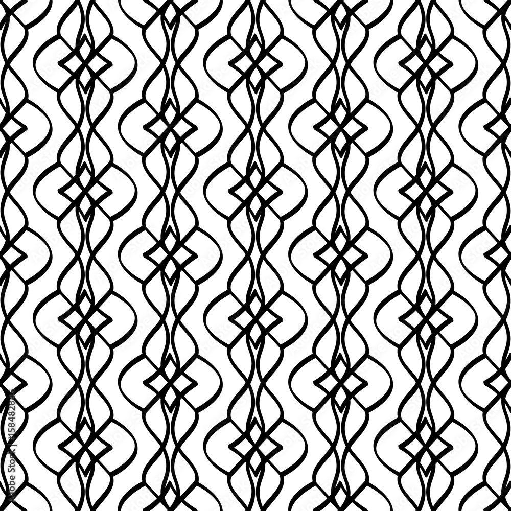 Poster calligraphic pattern with curls
