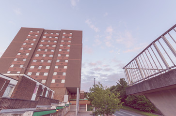 Gilton House low angle Brislington Bristol England Haze Split Toning