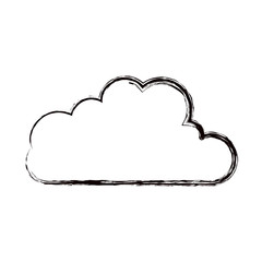 blurred thick contour cloud shape in cumulus icon vector illustration