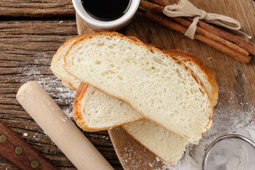 fresh sliced bread