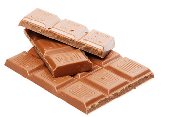 Pieces of milk chocolate