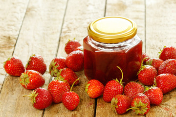 Berries and strawberry jam