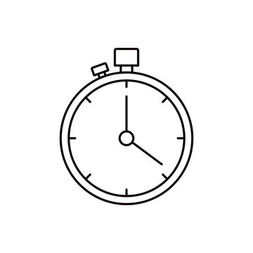 sketch silhouette stopwatch with timer vector illustration