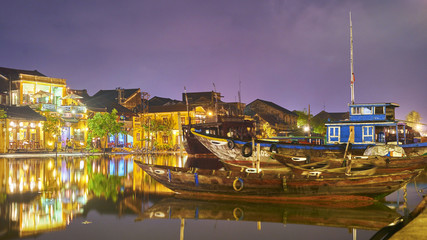 Fishing boat at Vietnamese town Hoian