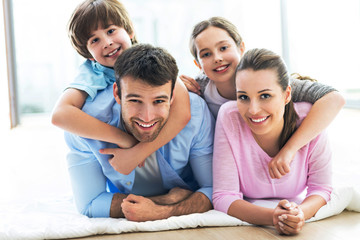 Happy family at home
