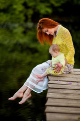 Spring mom with daughter