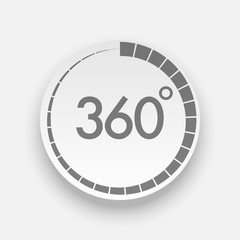 Realistic 360 Degrees Button for Web Design