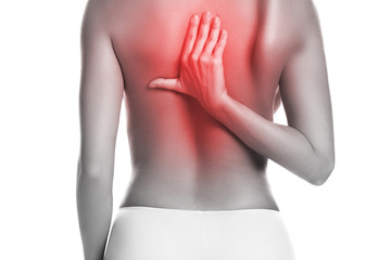 Woman with pain in her back