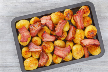 new potato with roasted Pork Ribs