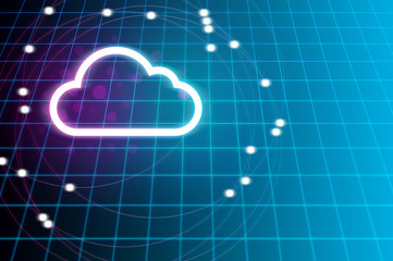 cloud icon and color background