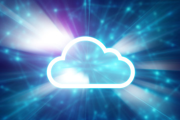 cloud icon and color background