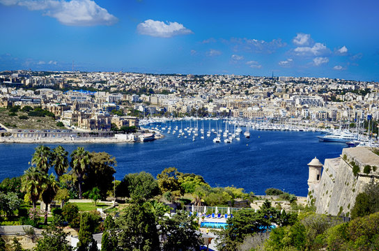 Panoramic view on Valletta,Malta