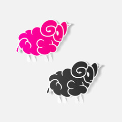 realistic design element: sheep