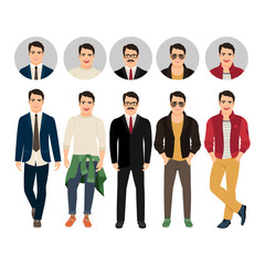 Handsome guy in casual and business