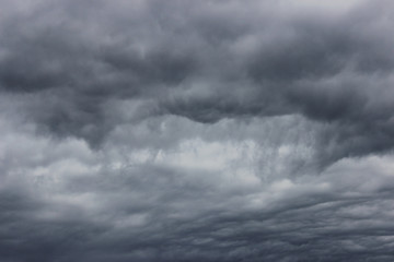 Cloudy sky and black clouds before the rain.
