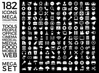 Set Of Icons, Quality Universal Pack, Big Icon Collection Vector Design Eps 10