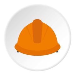 Construction helmet icon, flat style