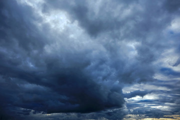 Gray clouds before the storm