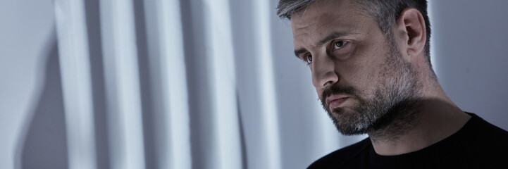 Obraz premium Man suffering from depression