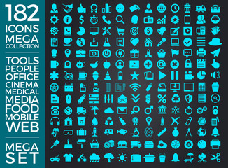 Set Of Icons, Quality Universal Pack, Big Icon Collection Vector Design Eps 10