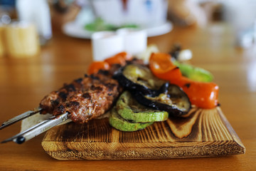 Meat dish in a restaurant