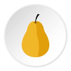 Pear icon, flat style