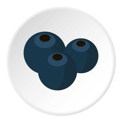 Blueberries icon, flat style