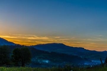 
Background of Carpathian mountains landscape in Ukraine