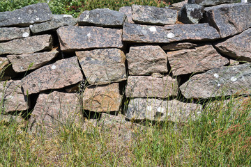 Drystone fence common in Halland, Sweden