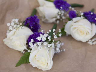 Wedding button hole flowers