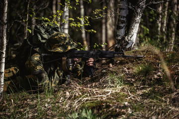 Portrait of soldier in uniforms