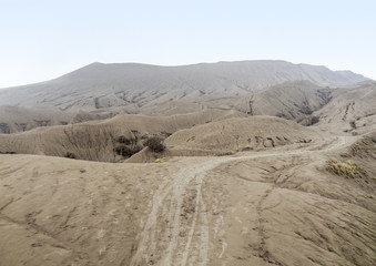 Landscape around Mount Bromo in Java