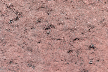 The grained of The surface of the stone is dark brown, rough suitable for use as a background. Top view and close up view.