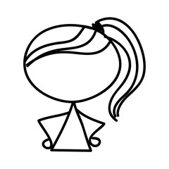 cute girl drawing character vector illustration design