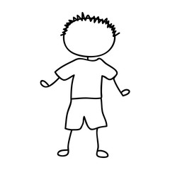 cute boy drawing icon vector illustration design