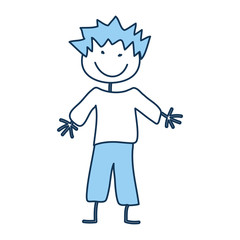 cute boy drawing icon vector illustration design