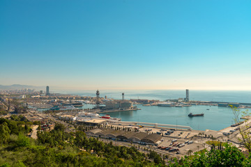 Obraz premium View from Montjuic mountain