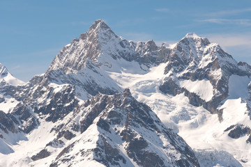 Fototapeta na wymiar Winter landscape in the Matterhorn