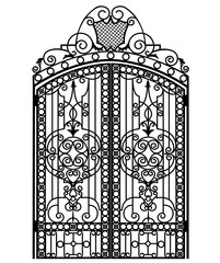 Forged iron gate - 158500605