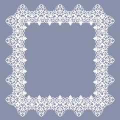 White vintage frame