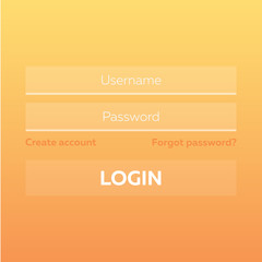 Material Design UI, UX and GUI layout with Login Screens.