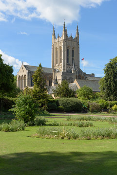St Edmundsbury Cathedral with shadow in foreground