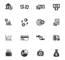 business finance icon set