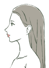 女性の横顔