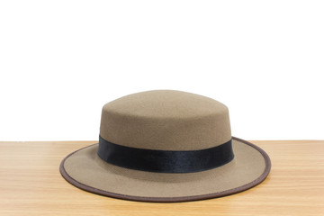 Fototapeta na wymiar hat on desk background