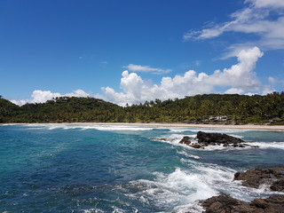 Beach see from the sea