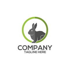 Fototapeta premium rabbit out of the hole icon vector logo