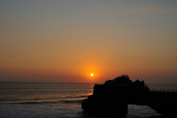 Obraz premium タナロットの夕日